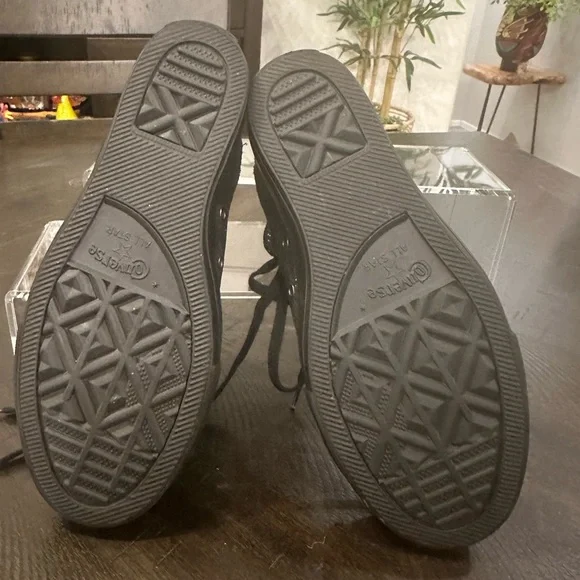 Converse Chuck Taylor Women's Silver and Black High-Top Sneakers - Picture 6 of 10